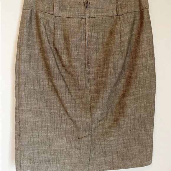 IZ Byer Heather Brown Layered Pencil Skirt Size 5 - Picture 4 of 5